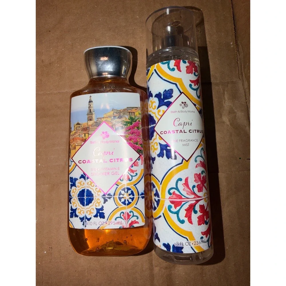 Bath and Body Works Body spray Mist Shower Gel Set Capri Coastal Citrus Duo